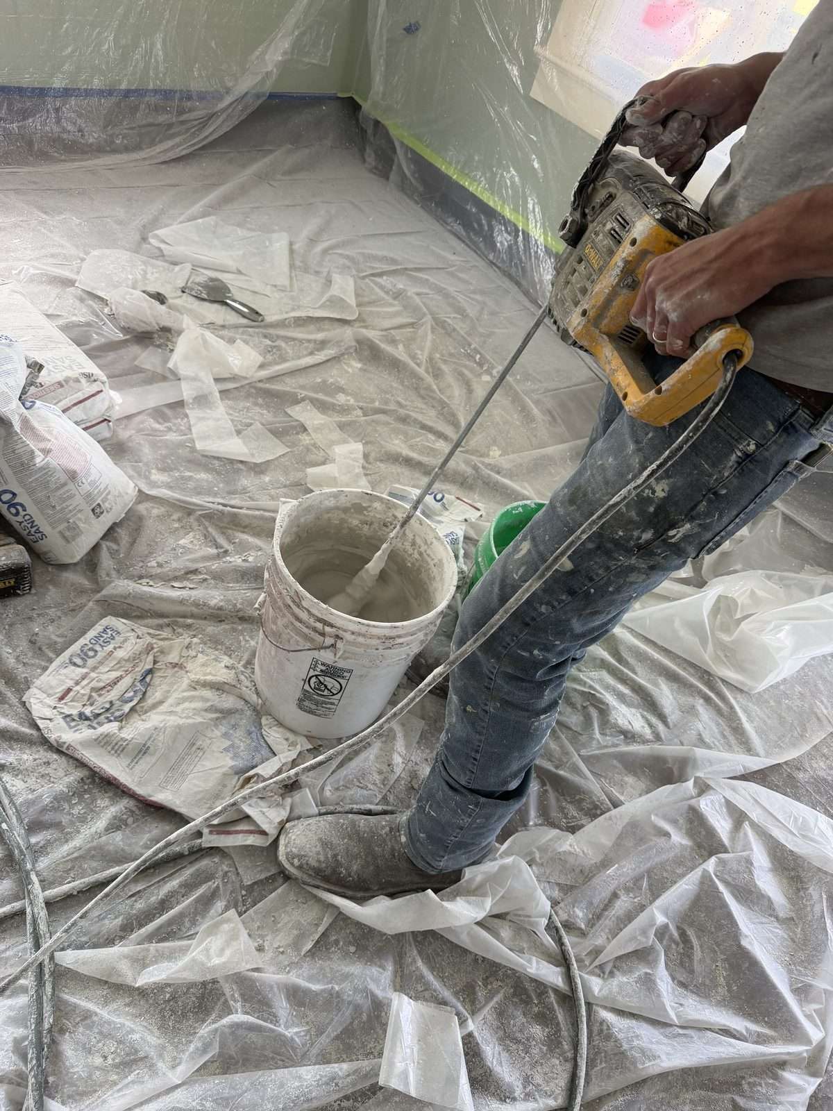 Drywall repair in a property under our care